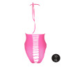 Ouch! Glow Body échancré ouvert à l'entrejambe avec dos nu Rose Fluo